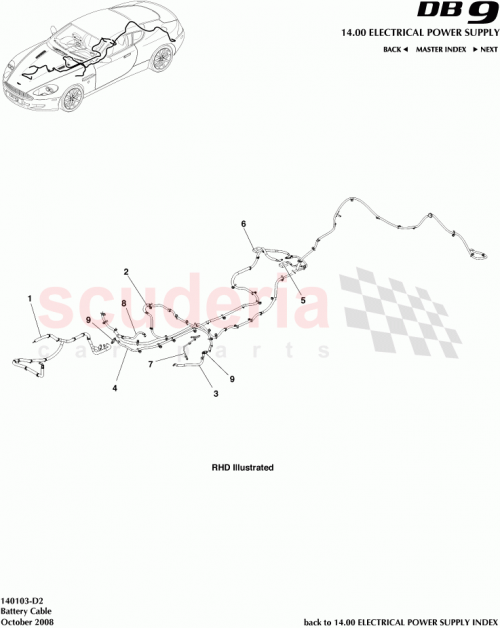 Part Diagram for Aston Martin 4G43-14B278-DD