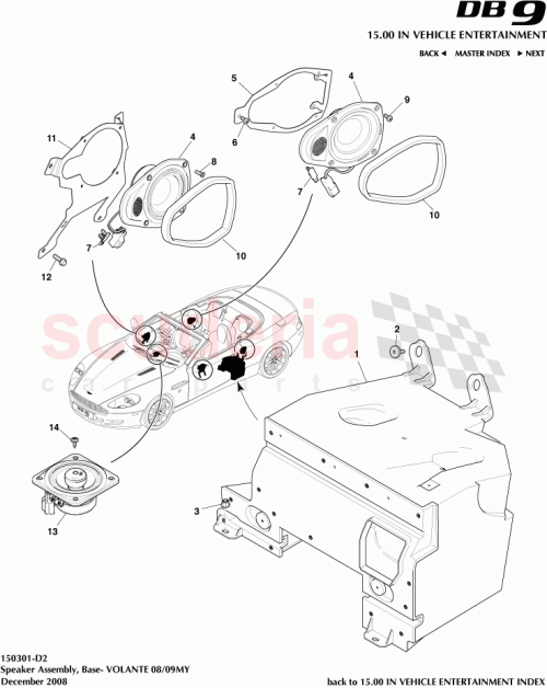 Part Diagram for Aston Martin 6G33-18808-FA