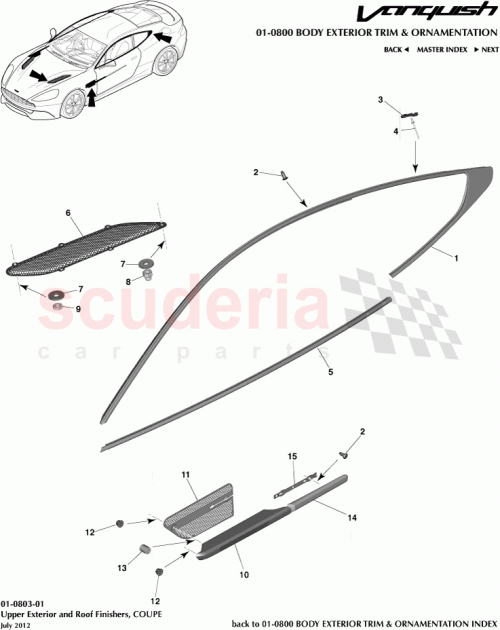 Part Diagram for Aston Martin CD33-280B85-AA