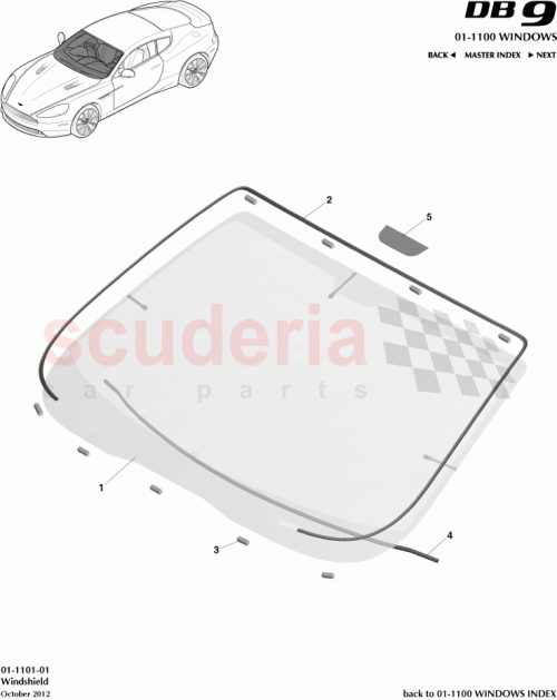 Part Diagram for Aston Martin EG43-76-11408