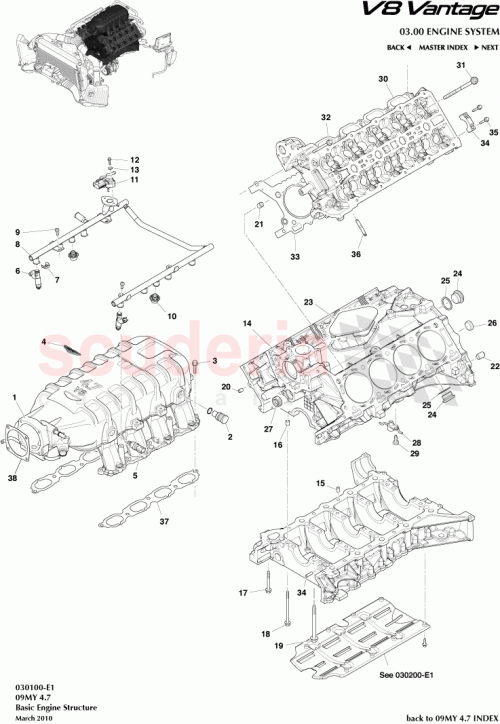 Part Diagram for Aston Martin 6G33-9P851-AB-PK