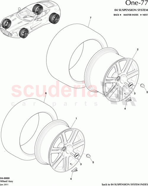 Part Diagram for Aston Martin AY93-1A096-BA
