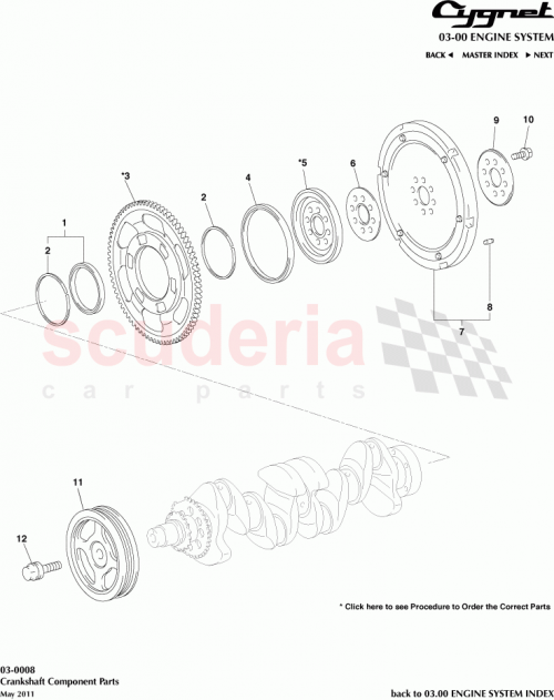 Part Diagram for Aston Martin 13042-47011