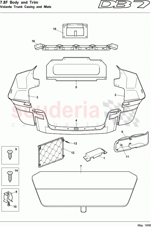 Part Diagram for Aston Martin 83111295AAW