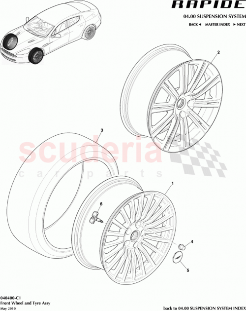 Part Diagram for Aston Martin 1R12361055