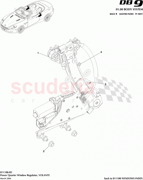 Part Diagram for Aston Martin 4G43-F27001-AH