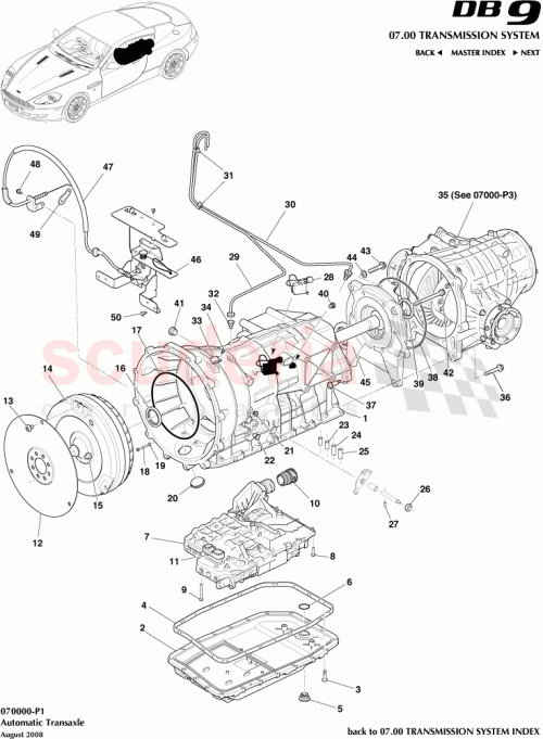 Part Diagram for Aston Martin 4G43-807199-BA