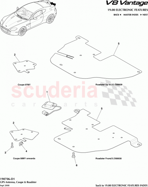 Part Diagram for Aston Martin 6G33-10E921-BD