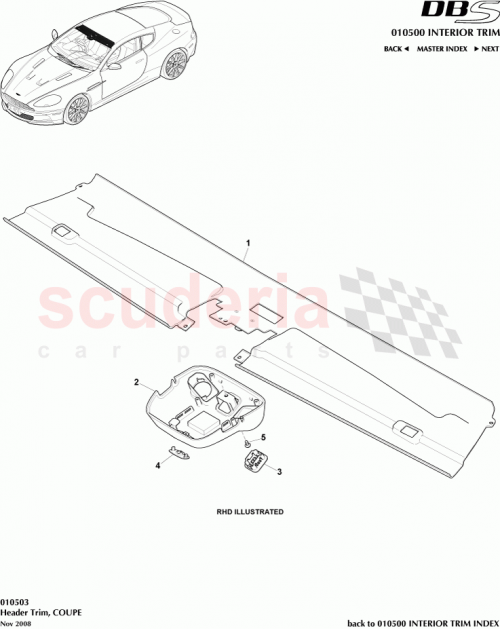 Part Diagram for Aston Martin 8D3303408ADW
