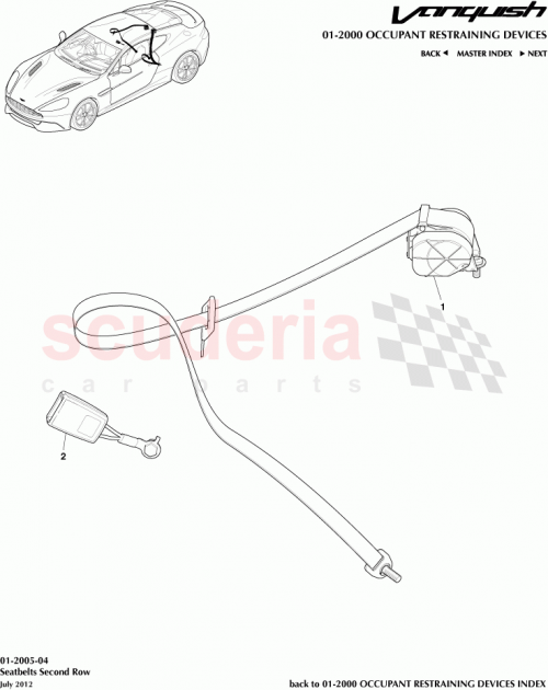 Part Diagram for Aston Martin 9D33-611B68-DAW