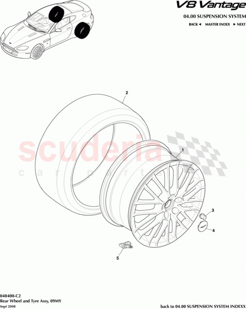 Part Diagram for Aston Martin 9G33-1007-BB