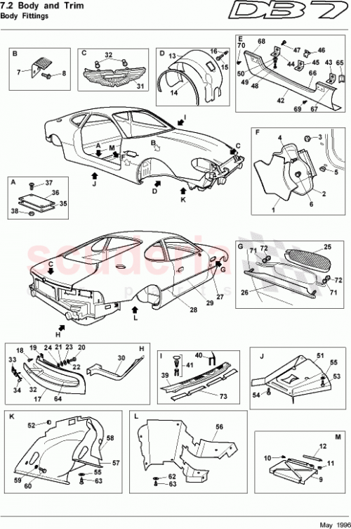 Part Diagram for Aston Martin 703686