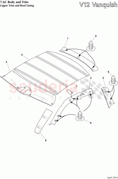 Part Diagram for Aston Martin 1R12-830220-AAW