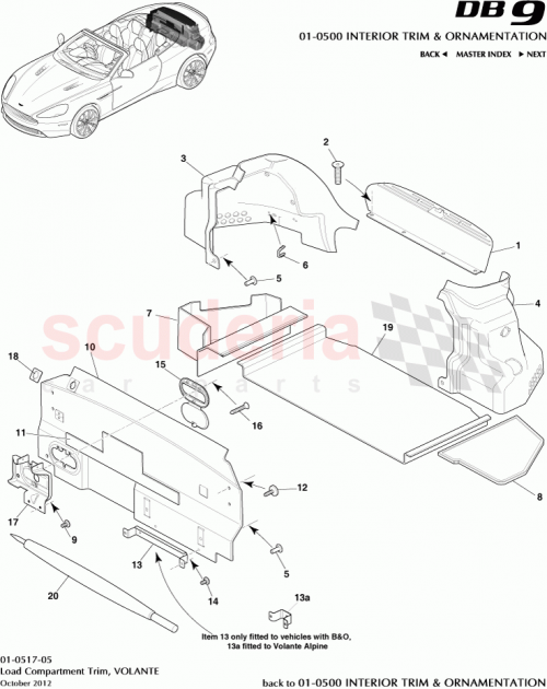 Part Diagram for Aston Martin 9G43-L45445-BCW