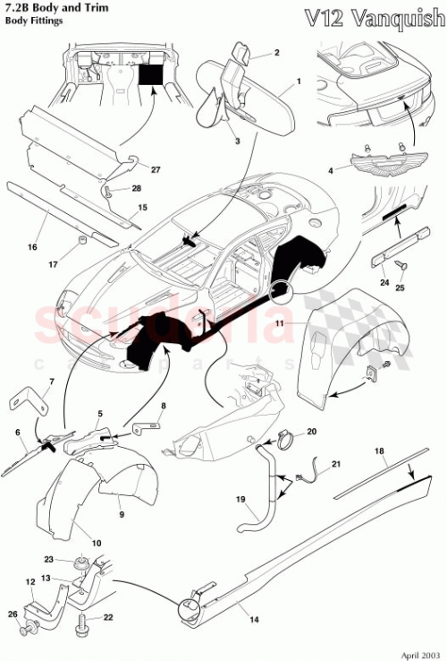 Part Diagram for Aston Martin 1R12-780885-AE