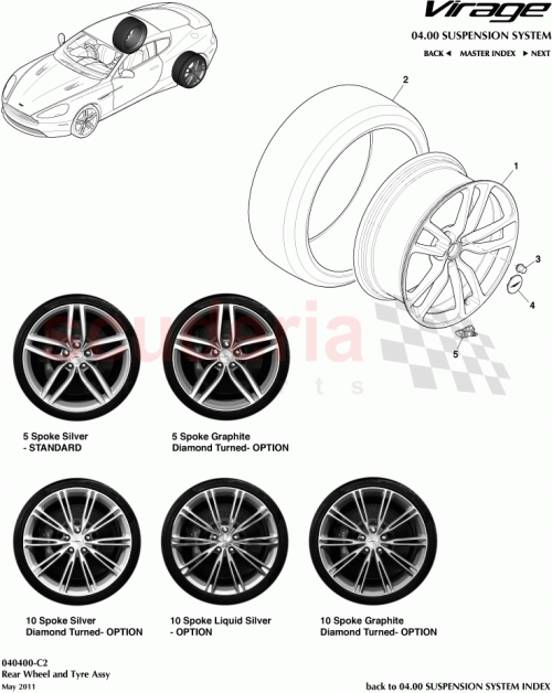 Part Diagram for Aston Martin CG43-9965G-BA