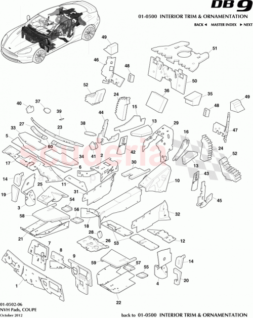 Part Diagram for Aston Martin DG43-28111-AA