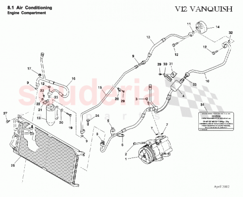 Part Diagram for Aston Martin 5R13-19T559-AA