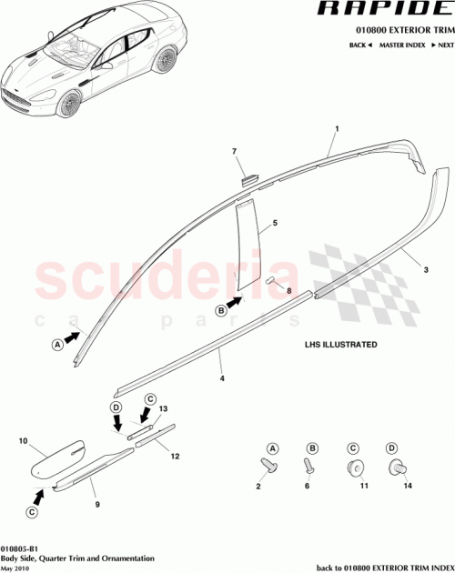 Part Diagram for Aston Martin AD43-018K29-AB