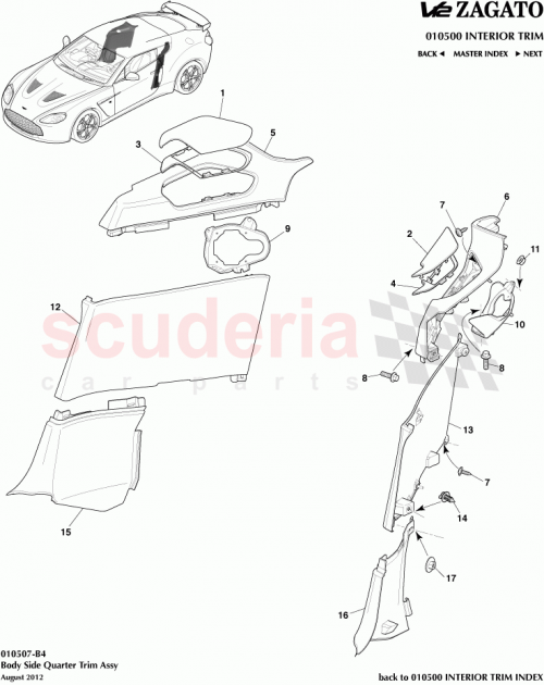 Part Diagram for Aston Martin 6G33-60181-AD