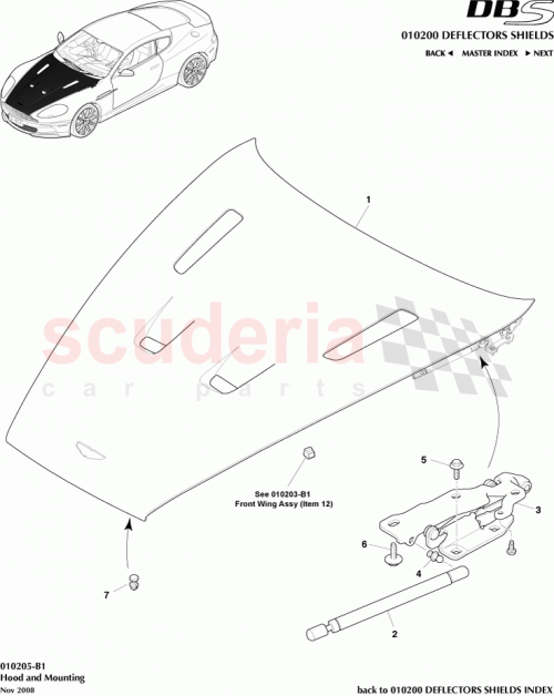 Part Diagram for Aston Martin 8D33-16612-AG