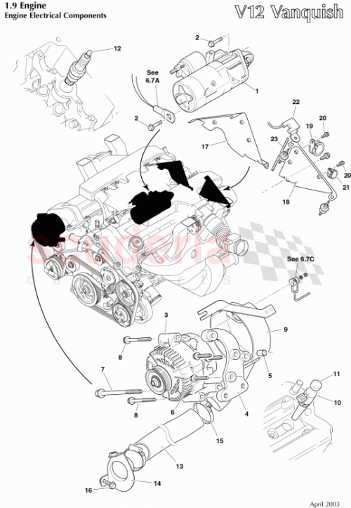 Part Diagram for Aston Martin 699533