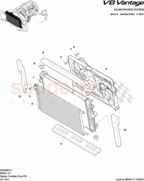Part Diagram for Aston Martin 9G33-8N301-AB