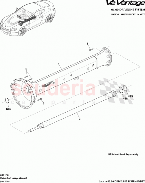Part Diagram for Aston Martin AD23-4602-AB