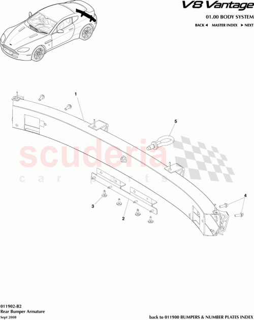Part Diagram for Aston Martin 6G33-17758-DB