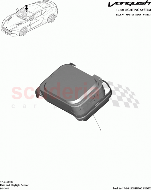 Part Diagram for Aston Martin CD33-17E695-AA