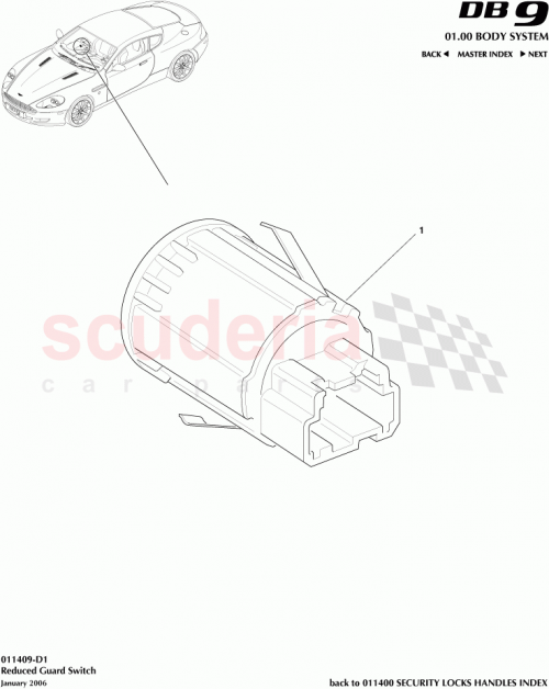Part Diagram for Aston Martin 6G33-19L538-AA