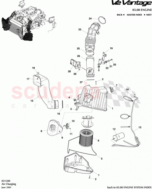 Part Diagram for Aston Martin W506941S437