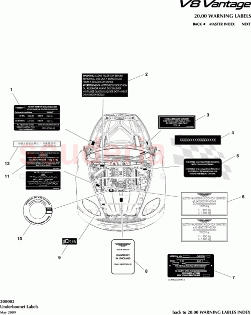 Part Diagram for Aston Martin BG33973615DA