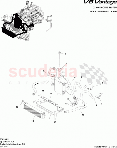 Part Diagram for Aston Martin 6G33-44-10500
