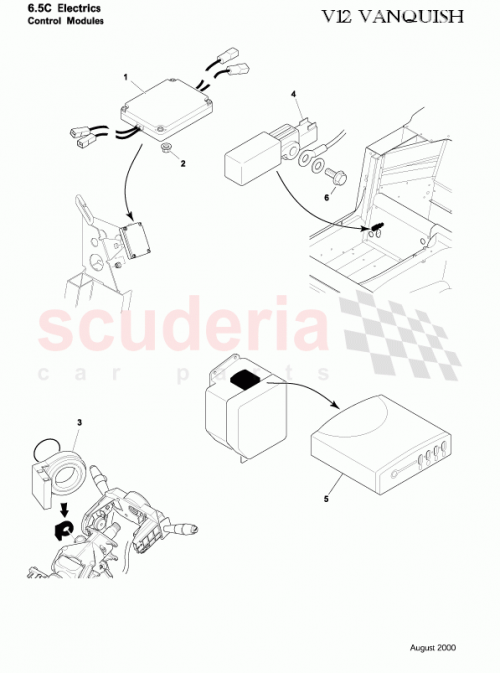 Part Diagram for Aston Martin 3R12-15K866-AA