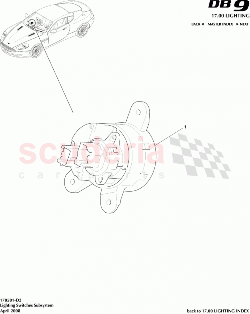 Part Diagram for Aston Martin 4G43-11654-AD