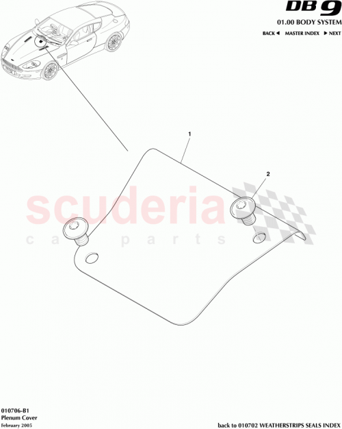 Part Diagram for Aston Martin 4G43-F02284-AF