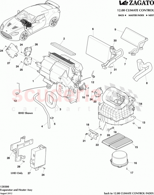Part Diagram for Aston Martin 4G43-19D693-AA