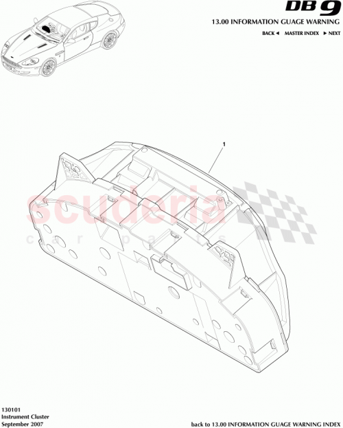 Part Diagram for Aston Martin 91627
