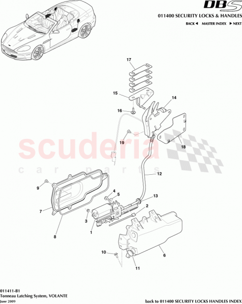 Part Diagram for Aston Martin 701574