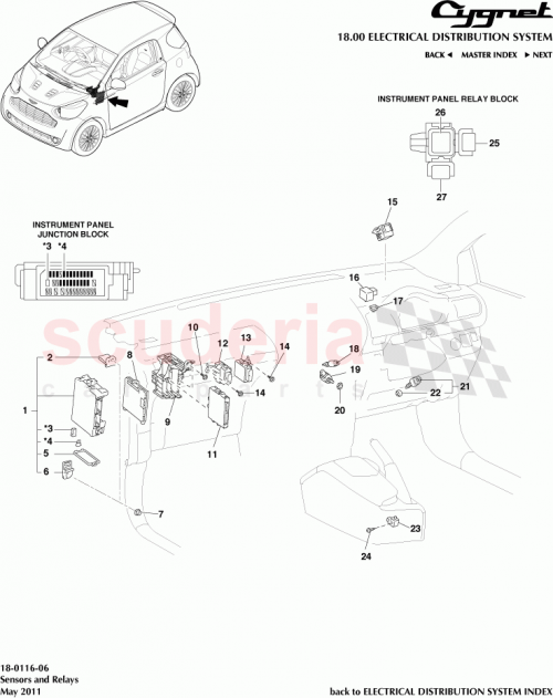 Part Diagram for Aston Martin 82673-74020