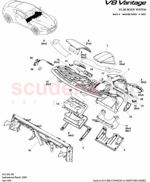 Part Diagram for Aston Martin 6G33C04325ADW