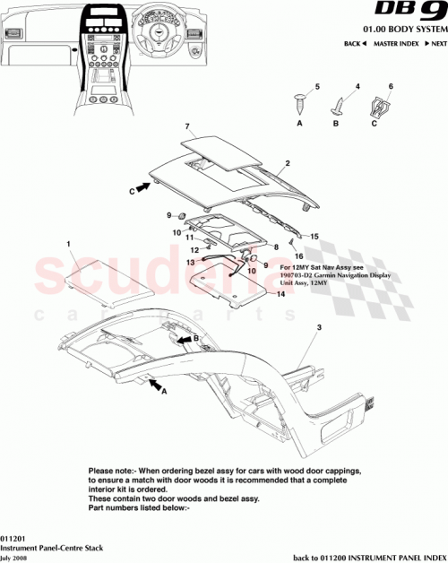 Part Diagram for Aston Martin 707613