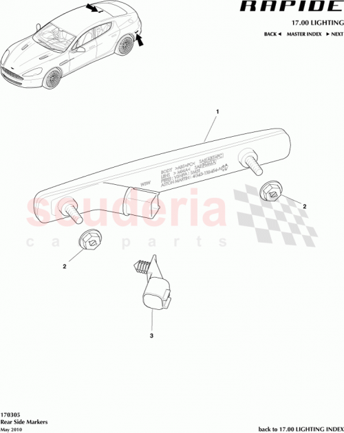 Part Diagram for Aston Martin 6G43-37-10243