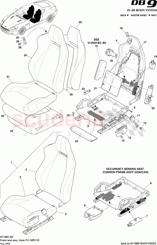 Part Diagram for Aston Martin 706423
