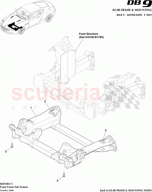 Part Diagram for Aston Martin 4G43-5019-AH
