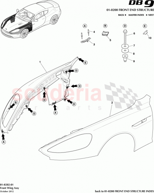 Part Diagram for Aston Martin DG43-16006-AD