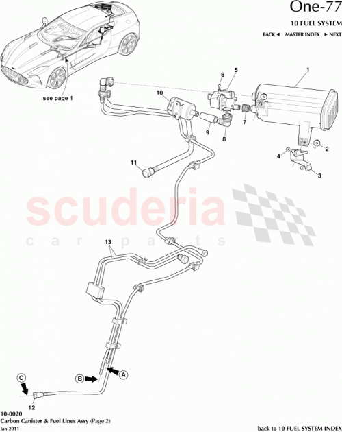 Part Diagram for Aston Martin KVAY93-9E857-AA