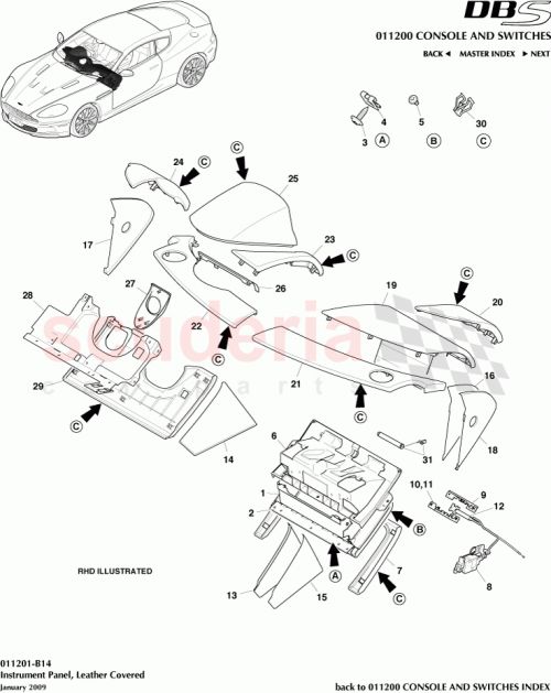 Part Diagram for Aston Martin 8D33-C06010-AAW
