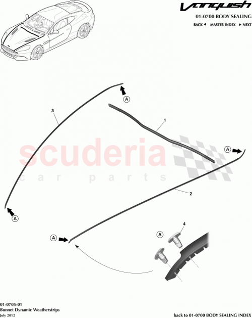 Part Diagram for Aston Martin CD33-16A015-BB